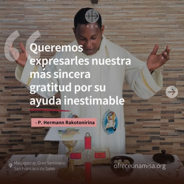 ð Tu ayuda a través de los estipendios de Misas da esperanza a quienes son el futuro de la Iglesia en Madagascar. En el Seminario San Francisco de Sales, 19 sacerdotes formadores dedican su vida a la formación de cientos de seminaristas, transmitiendo la fe y los valores necesarios para servir al pueblo de Dios. 
ðCon la ayuda de los estipendios de Misa, estos formadores pueden realizar su misión y atender a los seminaristas en su camino. Ellos mismos comparten su gratitud: “Su apoyo es para nosotros una gracia de Dios”.

ð«Con tu ayuda, sigues fortaleciendo la labor de la Iglesia en el mundo. ð✨